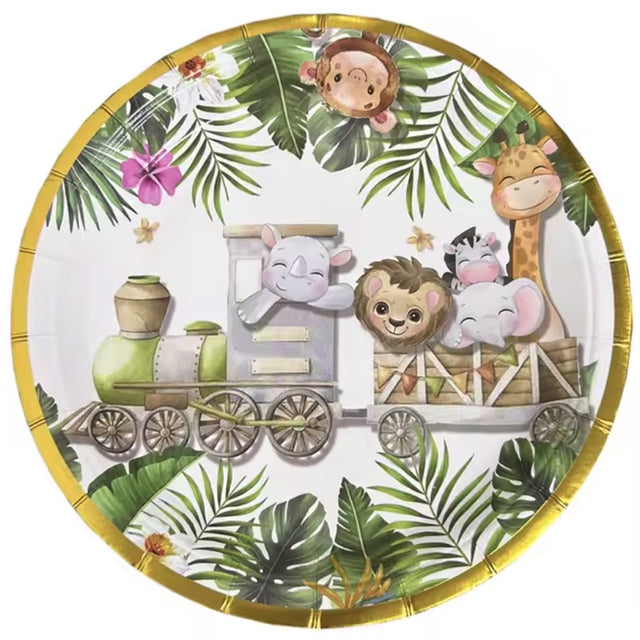 Farfurii Cartonate Petrecere Copii, Farfurii Cartonate De Unica Folosinta, Set 10 Buc, Diametru 18 Cm - vivimall.ro