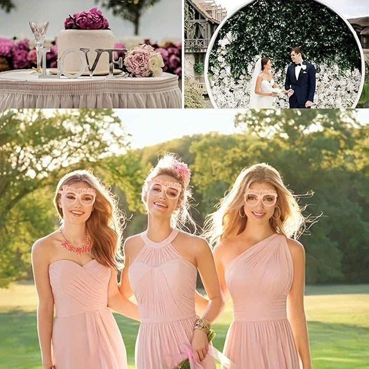 Set 10 Ochelari, Vivimall, Tematica Petrecerea Burlacitelor, Model Team Bride si Bride to Be, 9 x Roz, 1 x Alb - vivimall.ro