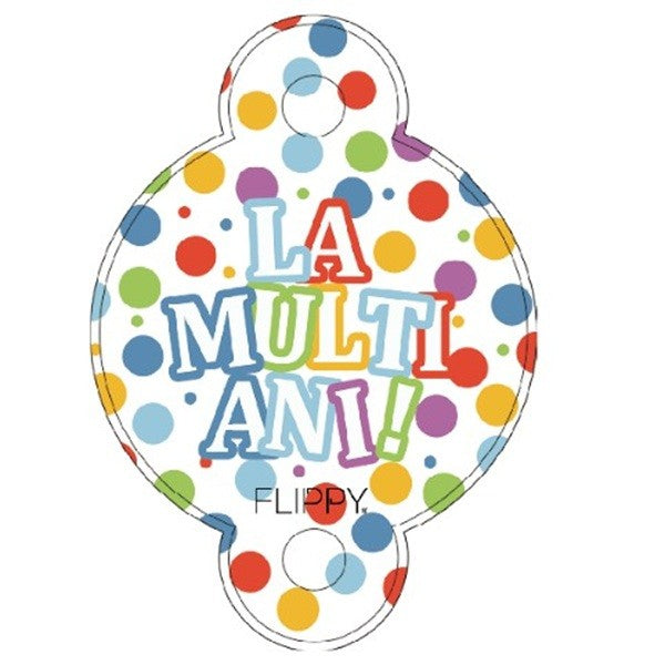 Set 10 Paie, Flippy, Colectia LA MULTI ANI, 27 x 7 cm, din Carton/Plastic, Multicolor