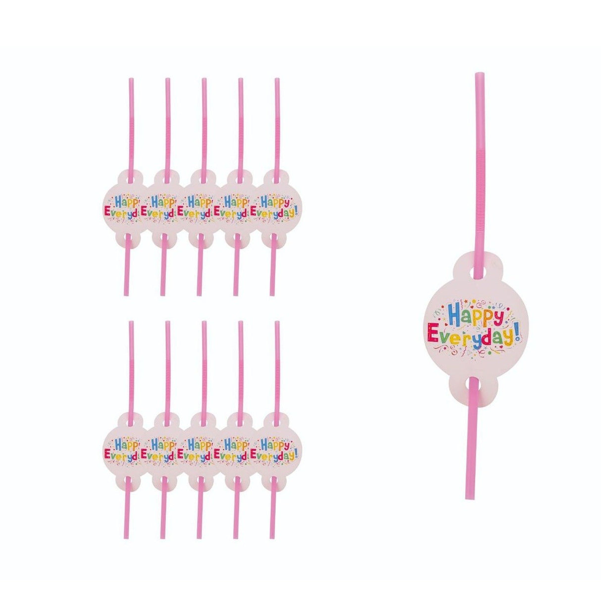 Set 10 Paie, Flippy, Model Happy Everyday, 31 x 16 cm, Multicolor