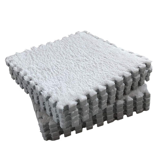 Set 10 Piese Covor Tip Puzzle, Spuma Eva, Pufos - vivimall.ro