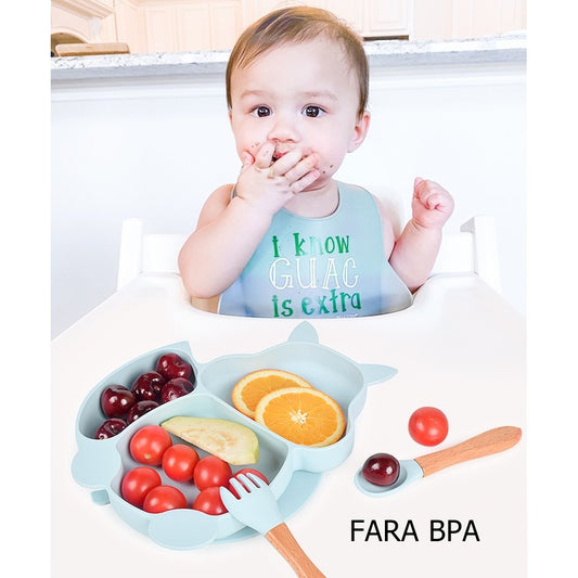 Set Hranire Bebelusi, Antialunecare si Ergonomic | HappyKid - vivimall.ro