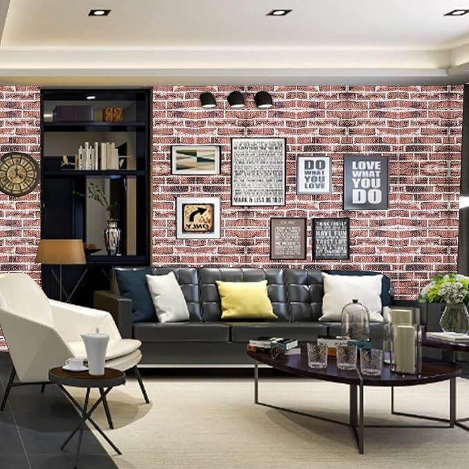 Set 10 Placi Tapet 3D Vivimall, 35 x 38 cm, 3 mm, 1.33 mp, Tip - vivimall.ro