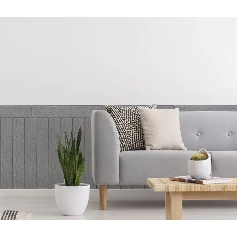 Set 10 Placi Tapet 3D, Vivimall, 70 x 70 cm, Grosime 3 mm, din Rasina, Tip Placi de Lemn, Suprafata Acoperita 4.9 mp, Gri - vivimall.ro