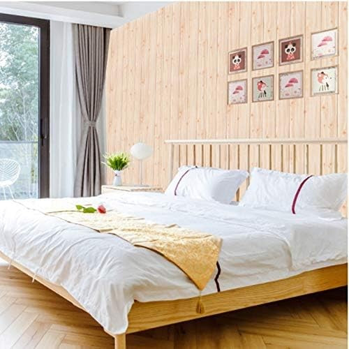 Set 10 Placi Tapet 3D, Vivimall, 70 x 70 cm, Grosime 3 mm, din Rasina, Tip Placi de Lemn, Suprafata Acoperita 4.9 mp, Crem Deschis - vivimall.ro