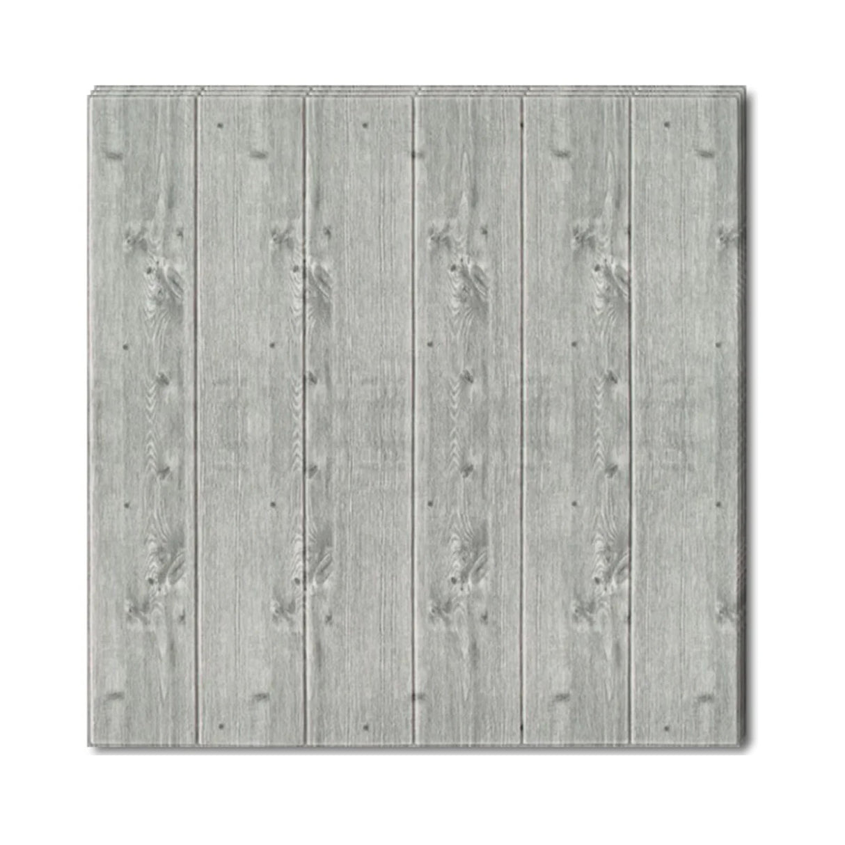Set 10 Placi Tapet 3D, Vivimall, 70 x 70 cm, Grosime 3 mm, din Rasina, Tip Placi de Lemn, Suprafata Acoperita 4.9 mp, Gri Inchis - vivimall.ro
