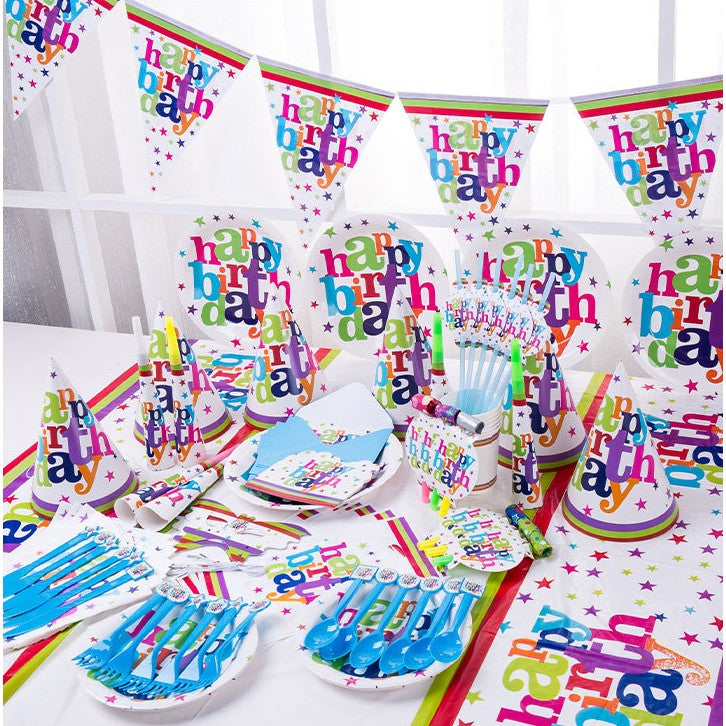 Set 10 Servetele Happy Birthday, Flippy, pentru Petrecere, Tematica Aniversare, 33x33 cm, Multicolor