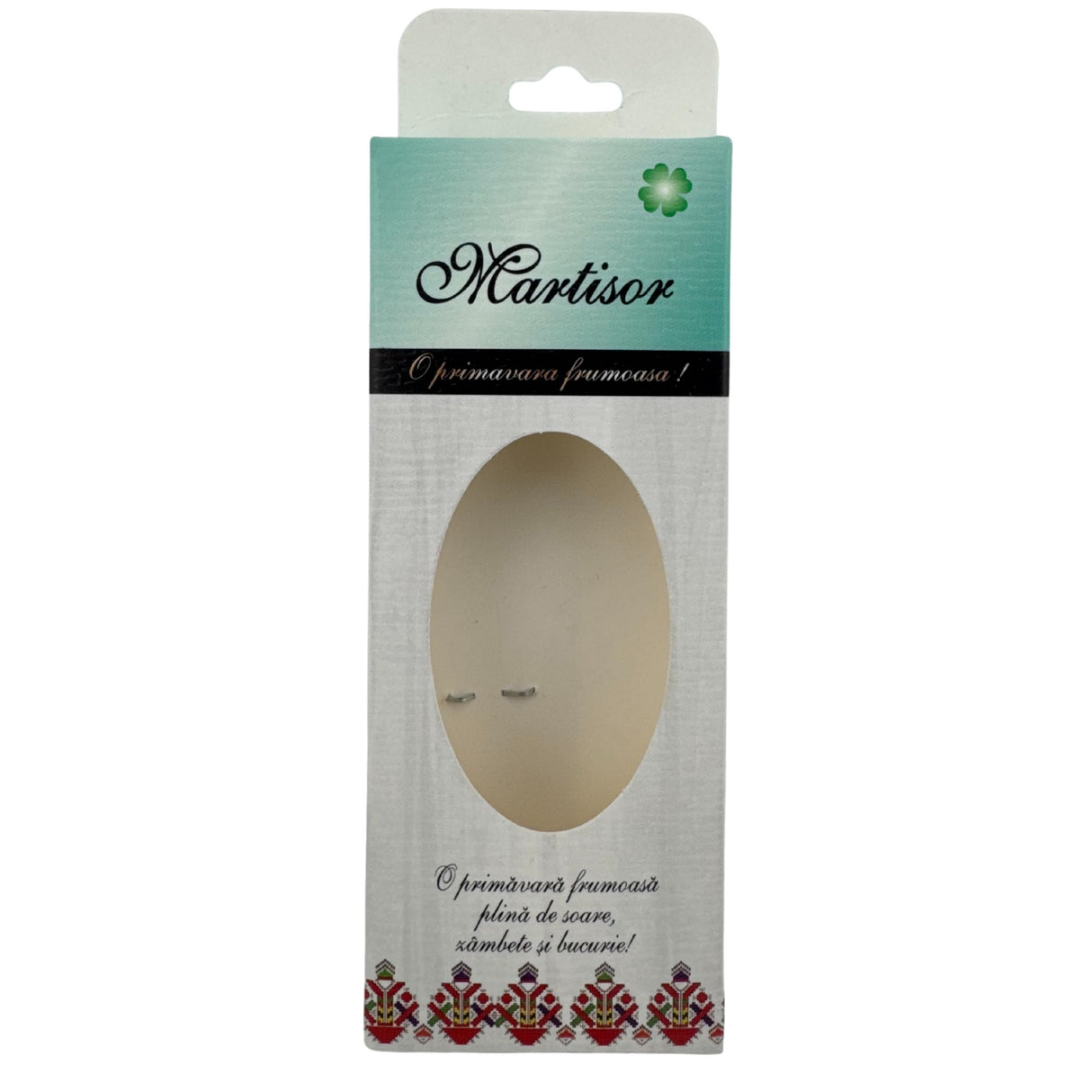 Set 100 Bucati Ambalaje de Carton pentru Martisoare, Vivimall, Cutii Brosa, Model cu Motive Populare, Verde - vivimall.ro