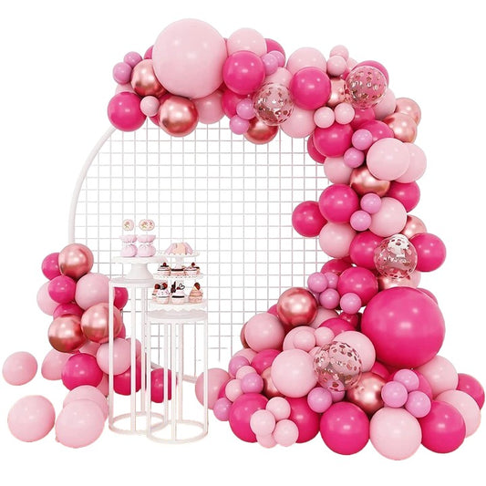 Set 126 Baloane Din Latex, Baloane Party, 12 Cm, 25 Cm, 30 Cm, 45 Cm, Pal, Gold - vivimall.ro