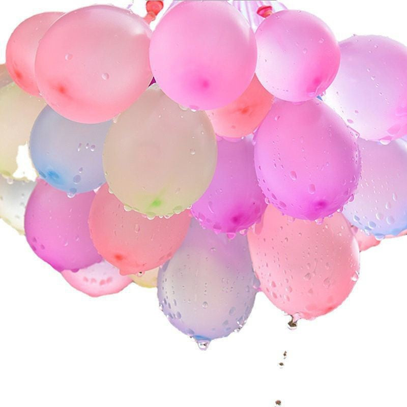 Set 111 Baloane din Latex, Vivimall, Aqua Party, Sistem de Umplere Rapida, 10 cm Diametru, Multicolor