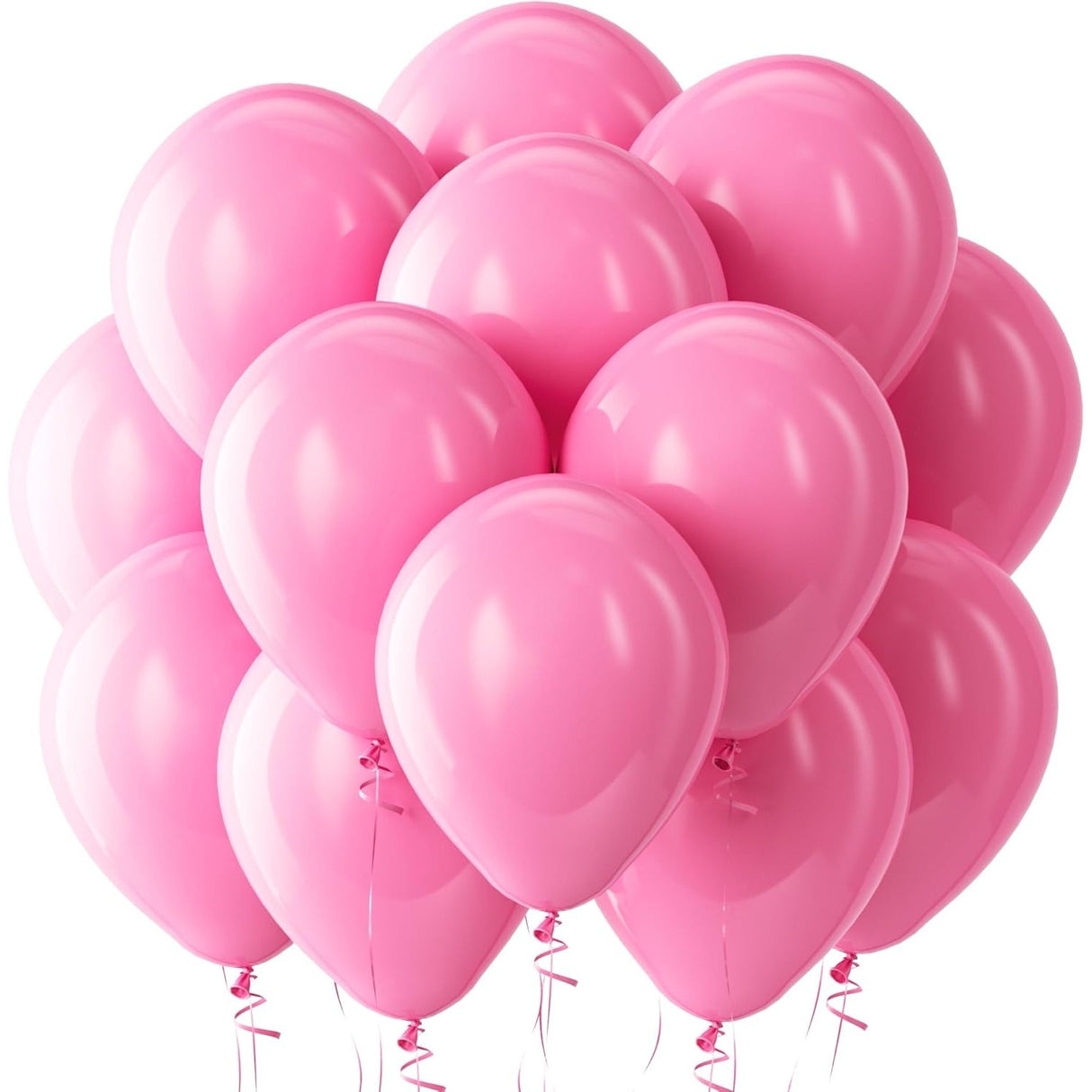 Set 12 Baloane, Vivimall, din Latex Standard, 25 cm, Roz - vivimall.ro