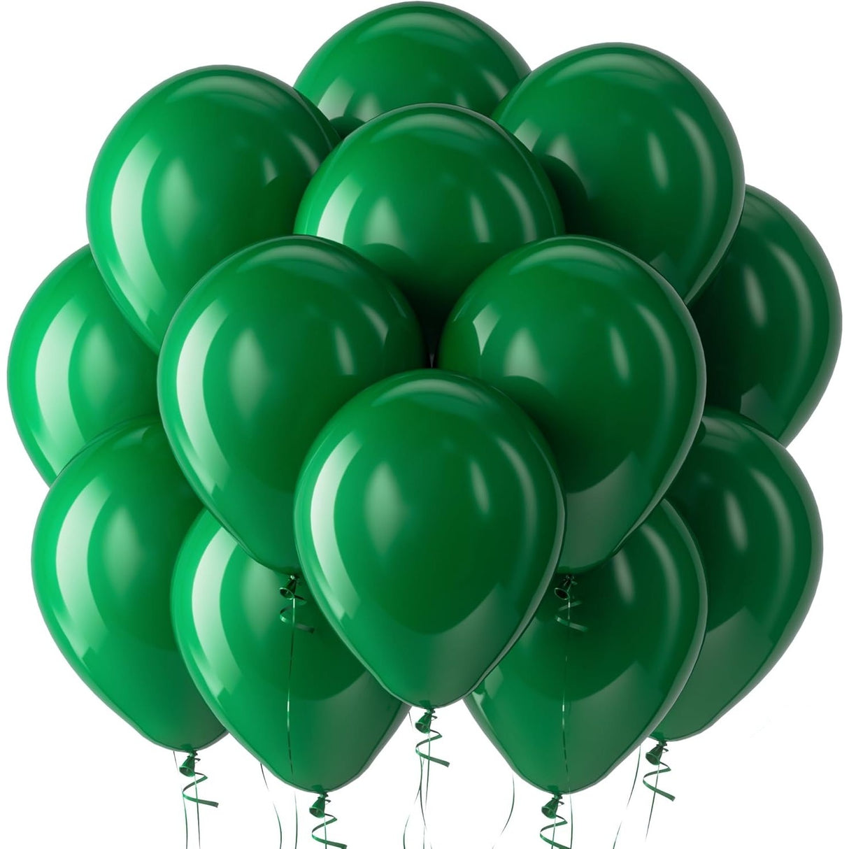 Set 12 Baloane, Vivimall, din Latex Standard, 25 cm, Verde Inchis - vivimall.ro
