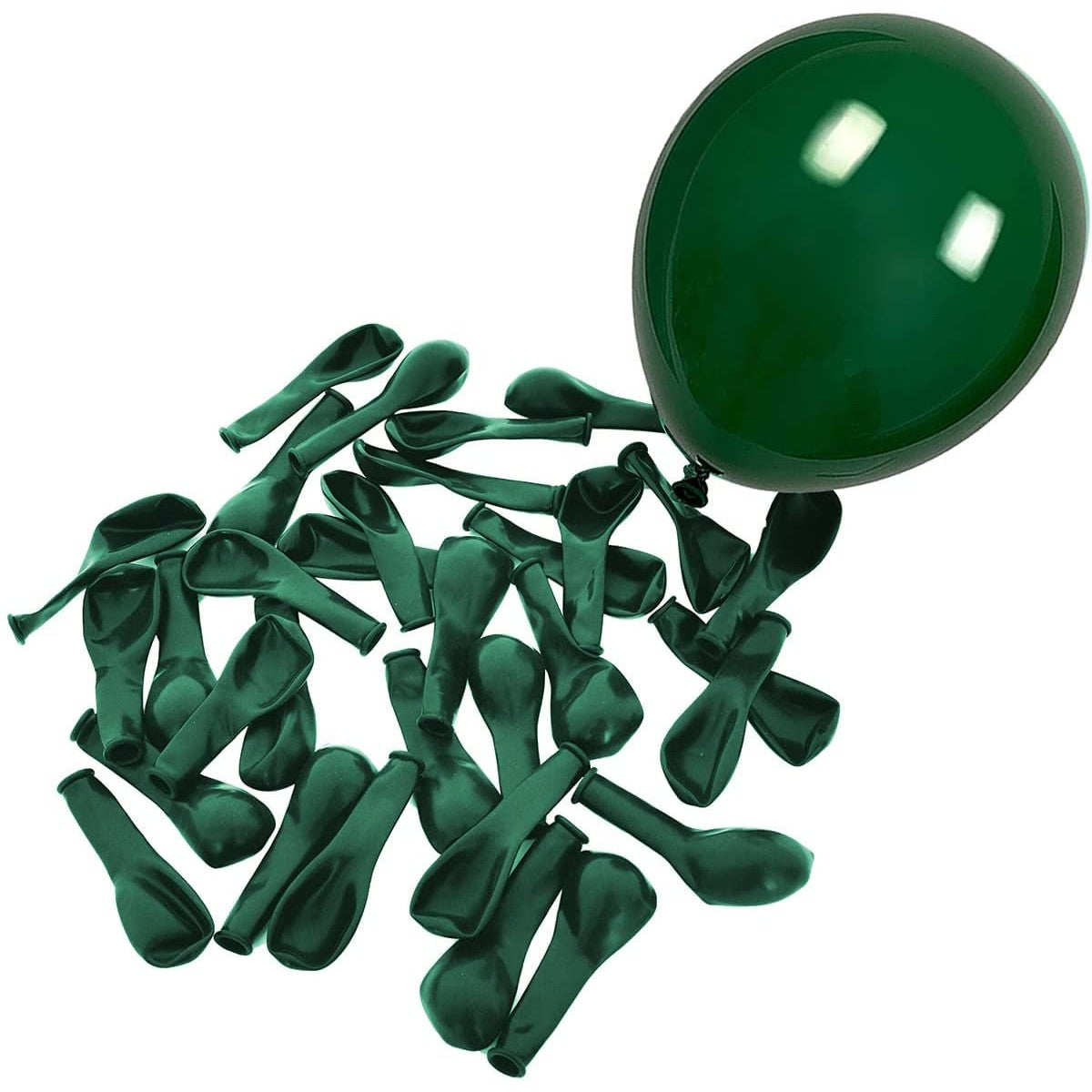 Set 12 Baloane, Vivimall, din Latex Standard, 30 cm, Verde Inchis - vivimall.ro