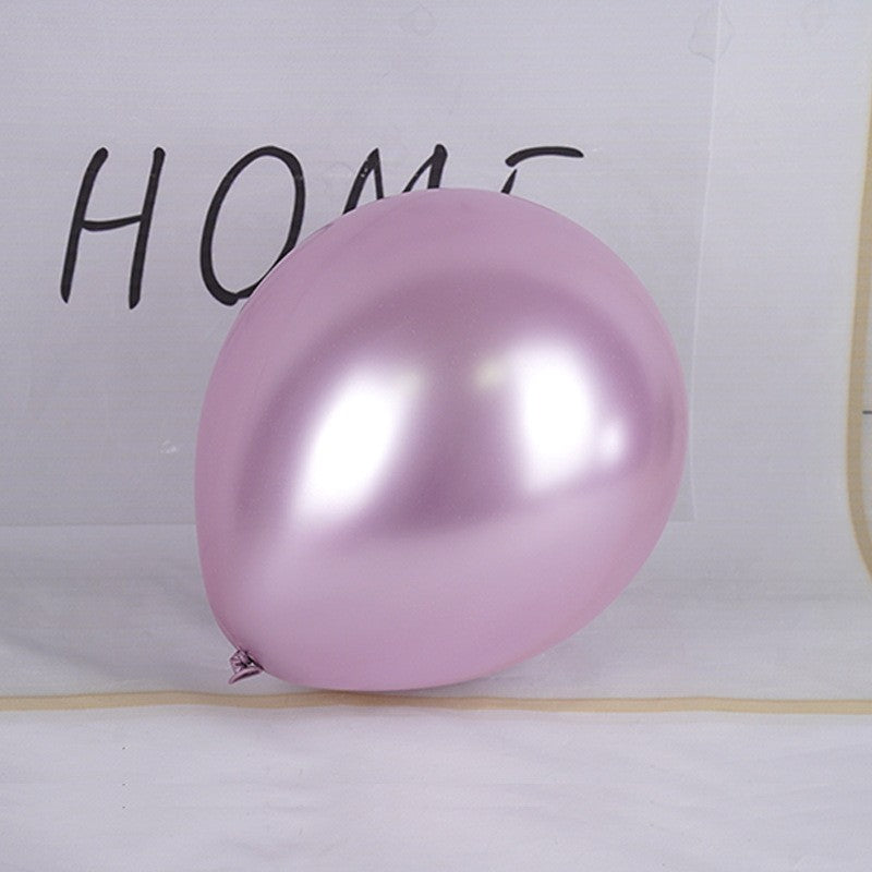 Set 12 Baloane, Vivimall, din Latex Chrome, 25 cm, Mov Deschis - vivimall.ro