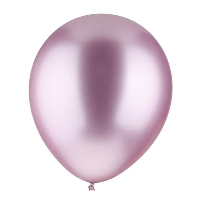 Set 12 Baloane, Vivimall, din Latex Chrome, 25 cm, Mov Deschis - vivimall.ro