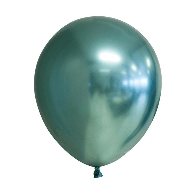 Set 12 Baloane, Vivimall, din Latex Chrome, 25 cm, Turcoaz - vivimall.ro