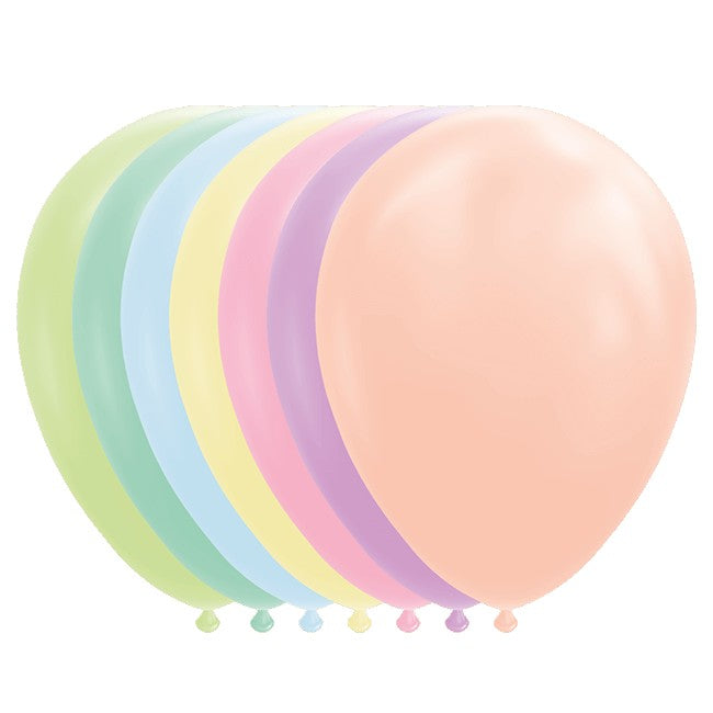 Set 12 Baloane, Flippy, din Latex Macaroon, 30 cm, Albastru - vivimall.ro