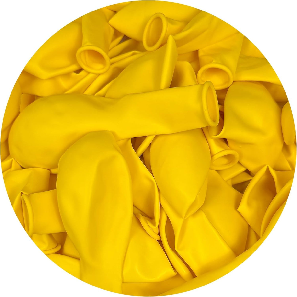 Set 12 Baloane, Vivimall, din Latex Standard, 30 cm, Galben - vivimall.ro