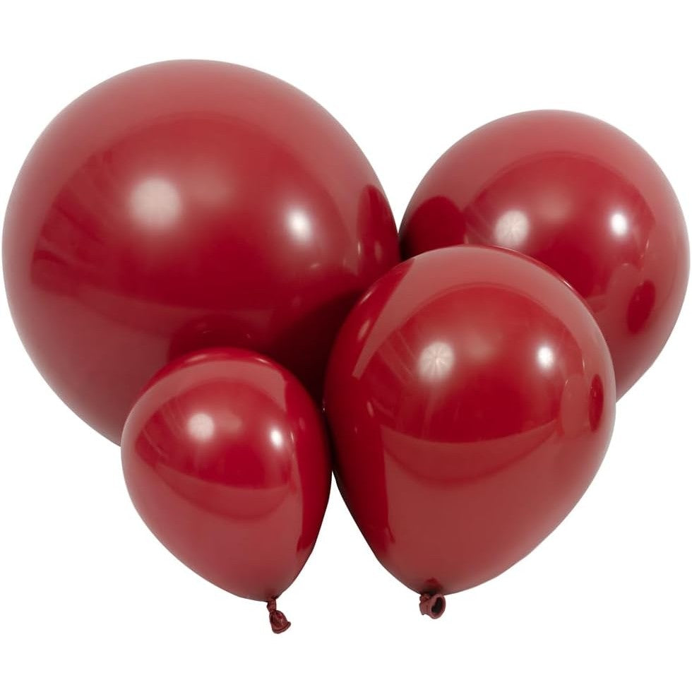 Set 12 Baloane, Vivimall, din Latex Standard, 30 cm, Rosu Inchis - vivimall.ro