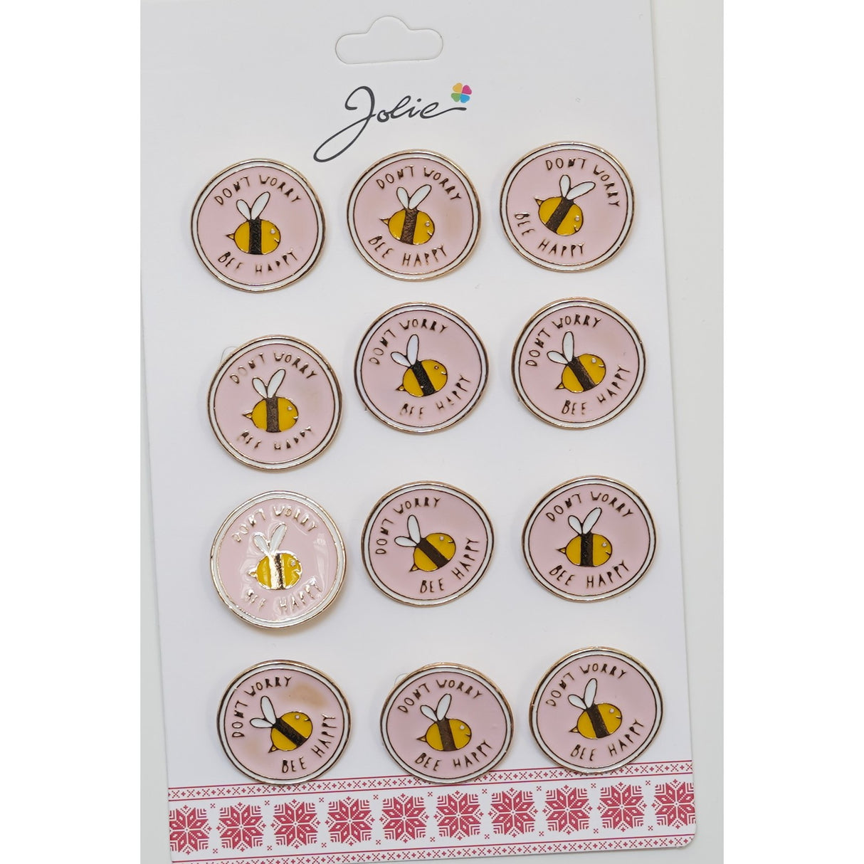 Set 12 Brose Martisor pentru Copii Albina Don`t Worry Bee Happy - vivimall.ro