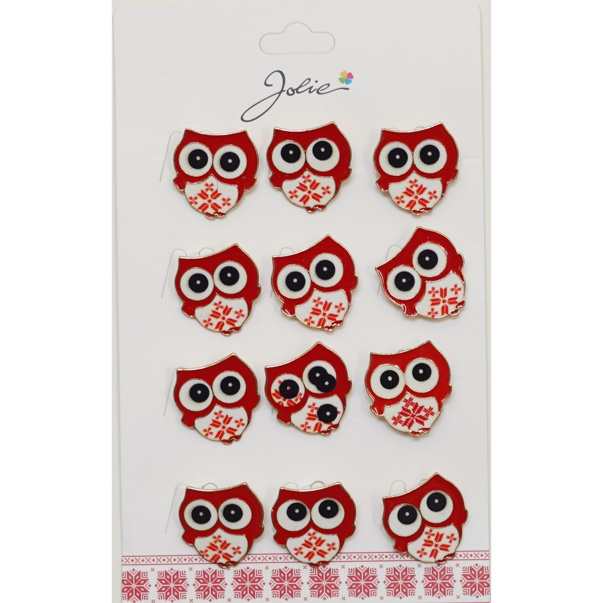 Set 12 Brose Martisor pentru Copii Bufnita - vivimall.ro