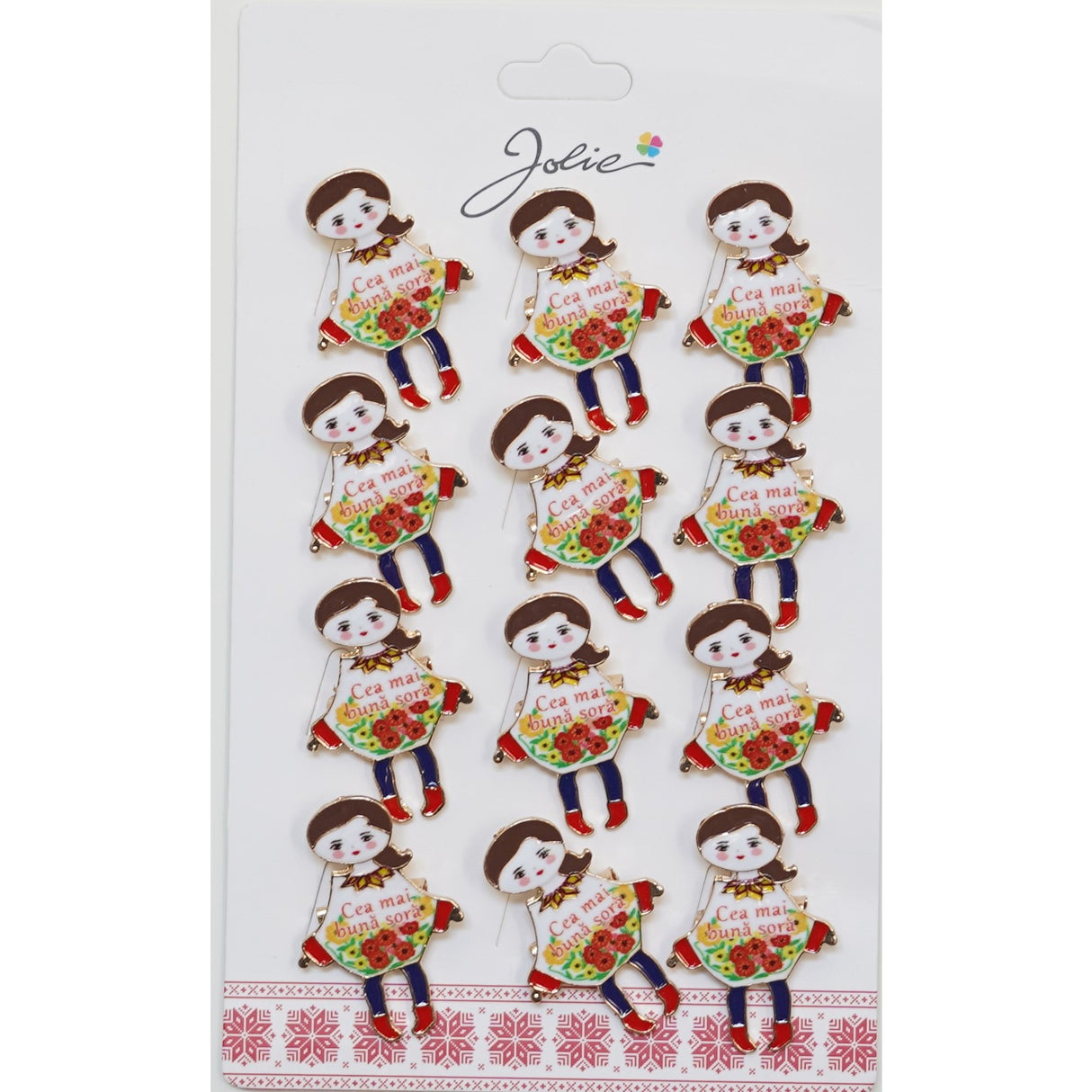 Set 12 Brose Martisor Primavara Cea Mai Buna Sora - vivimall.ro