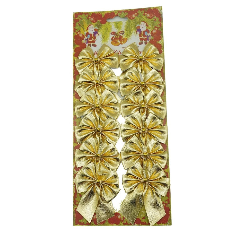 Set 12 fundite pentru brad, Aurii, 6 x 8 cm, din poliester, Flippy - vivimall.ro