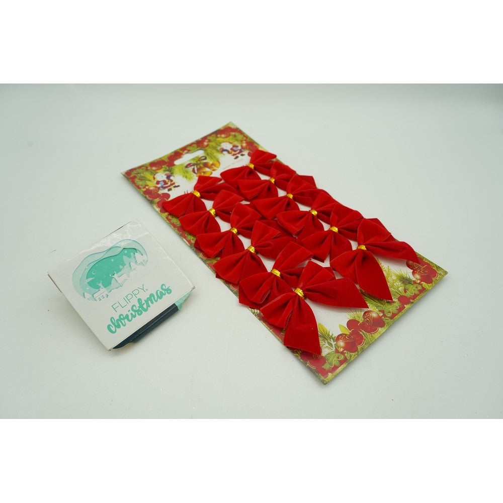 Set 12 fundite pentru brad, Rosii, clasice , 5 x 5 cm, din poliester, Flippy - vivimall.ro