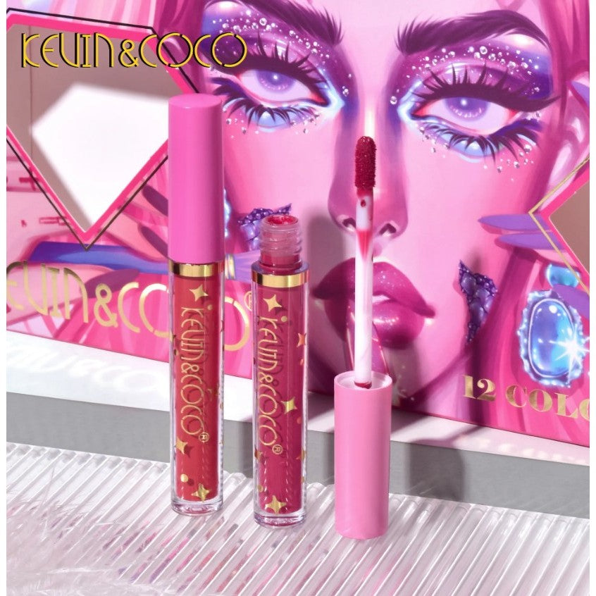 Set 12 Lip Gloss Kevin & Coco | RedRose - vivimall.ro