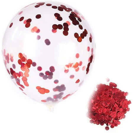 Set 15 baloane pentru petrecere, Vivimall, alb/rosu, 30 cm