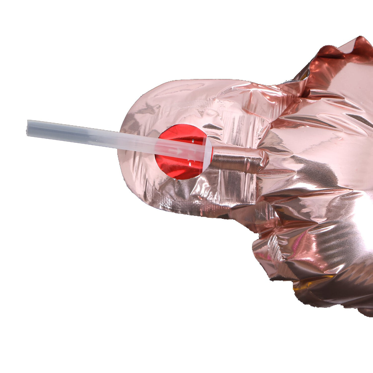 Pai pentru Baloane din Folie, Flippy, Pai din Plastic pentru Umflarea Baloanelor din Folie, Lungime 8 cm, Transparent