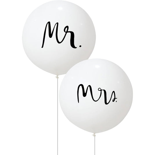 Set 2 Baloane Din Latex, Tip Jumbo, Tema Nunta, 45 Cm - vivimall.ro