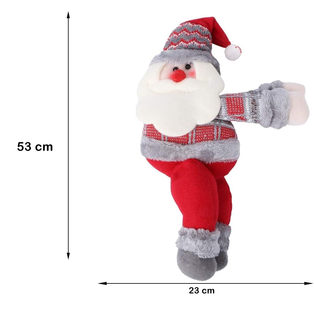 Clema pentru perdea, Flippy, prindere cu arici, model Mos Craciun pe partea stanga, material textil/poliester, 53 x 23 cm, Multicolor