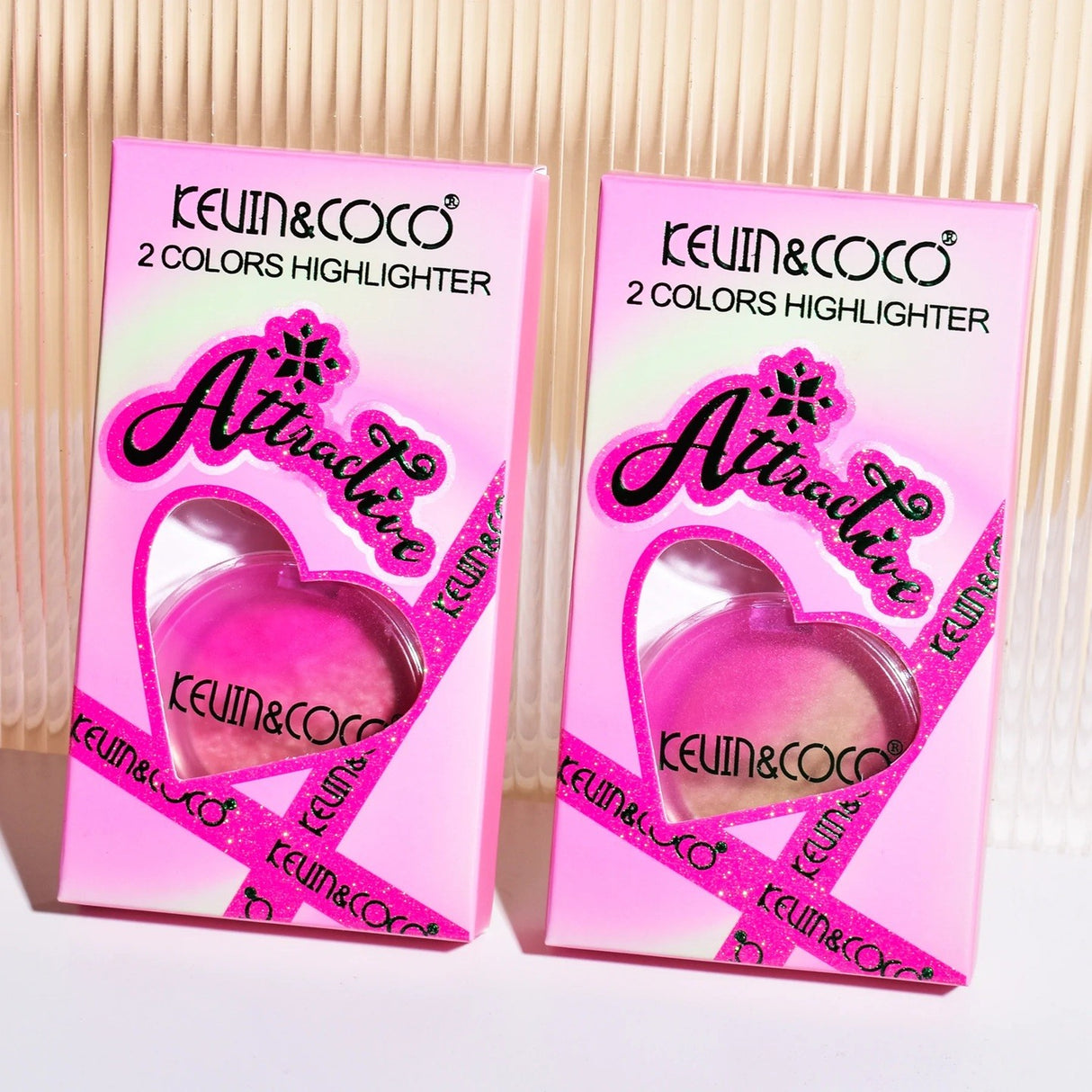 Set 2 Iluminatoare, Kevin&Coco, Attractive, Santa`s Blush Magical Glow, Varianta A, Roz - vivimall.ro