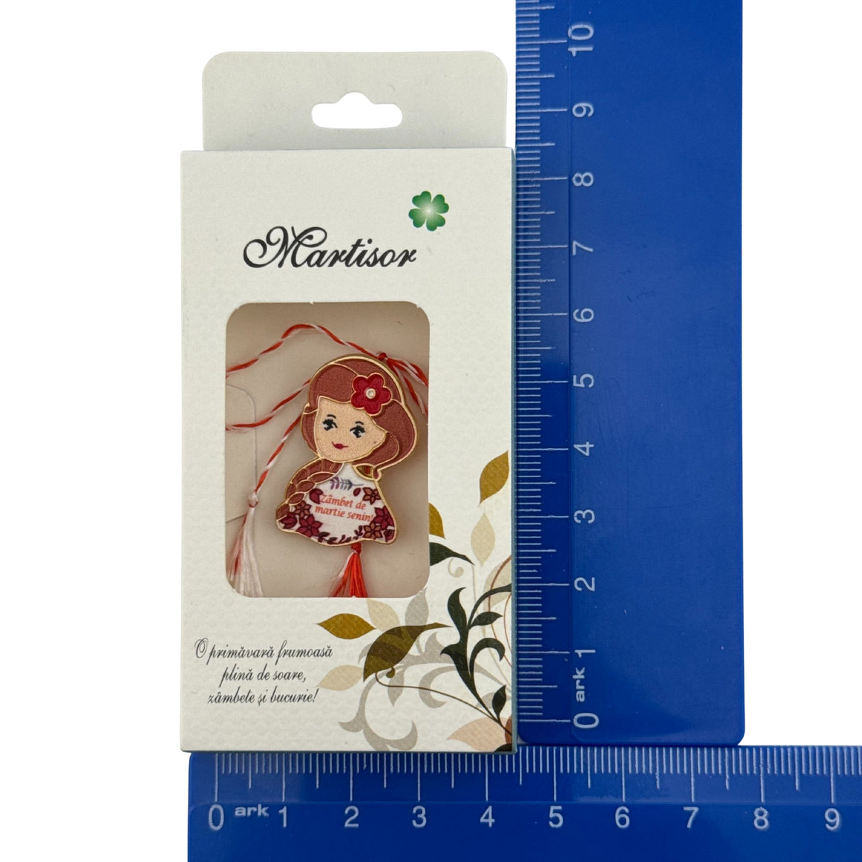 Set 200 Bucati Ambalaje de Carton pentru Martisoare, Vivimall, Cutii Brosa, Model Floral, Alb-Albastru - vivimall.ro