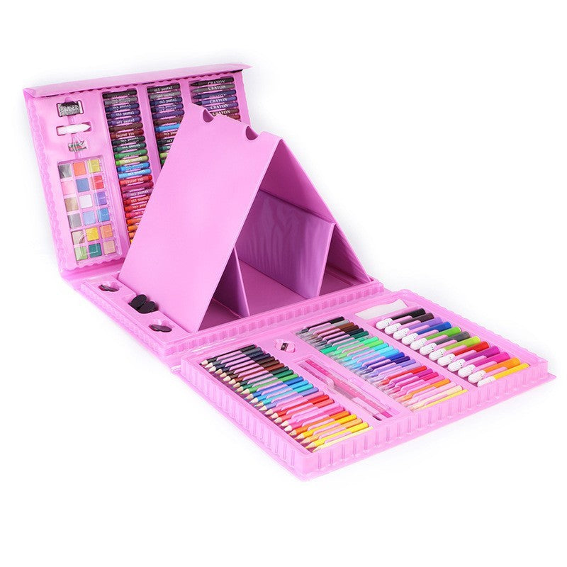 Set 208 Piese, Complet pentru Pictura si Desen, Vivimall, Tip Servieta, 3-12 Ani, 32.6 x 27.7 x 6 cm - vivimall.ro