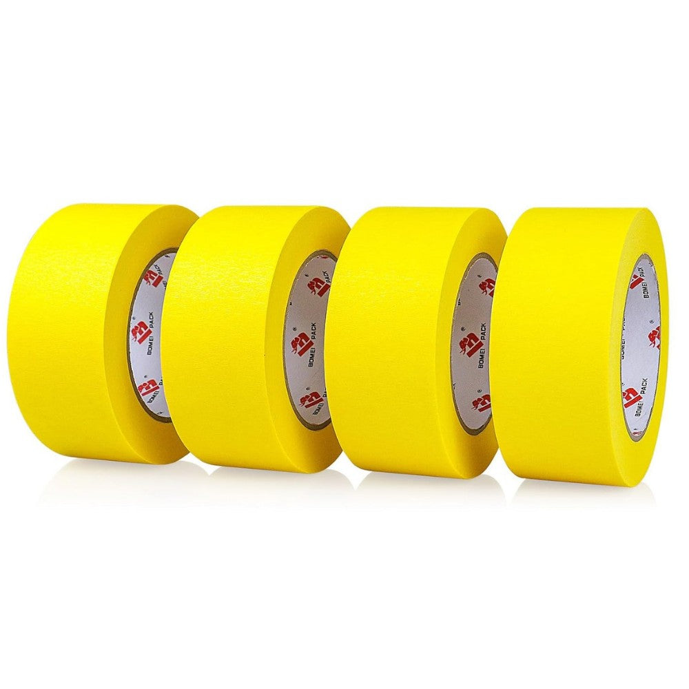 Set 24 Role Banda Adeziva de Mascare, Rezistenta UV, 48mmx50m, Rezistenta, Aderenta, Galbena - vivimall.ro