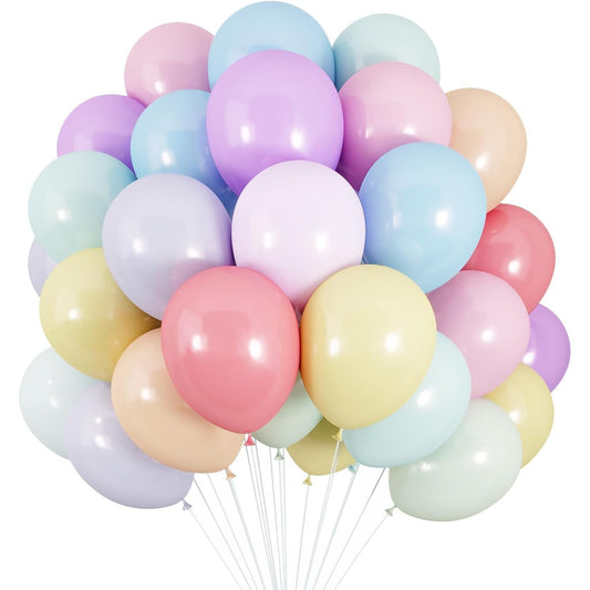 Set 25 Baloane Din Latex, 13 Cm, E, Culori Pale, 1 G - vivimall.ro