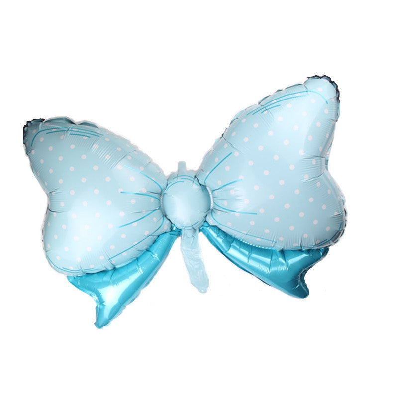 Set 3 Baloane Din Folie Metalizata, Figurine Carucior, Inima, Fundita, Tema Botez, 45 Cm, Ambalaj Individual, Pai Inclus, Umflare Cu Aer Sau Heliu - vivimall.ro