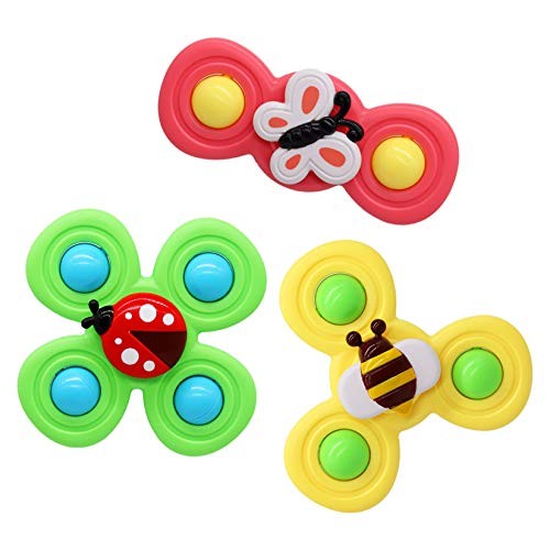 Set 3 Jucarii Spinner pentru copii, Spinimals Albina, Fluture, Buburuza, Multicolor - vivimall.ro