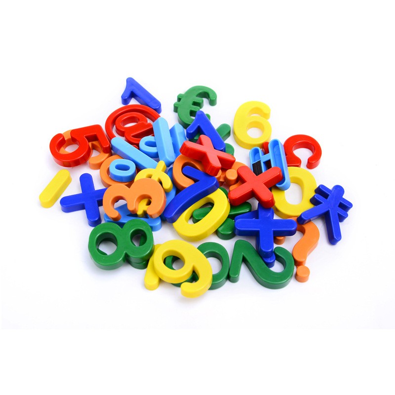 Set 37 Cifre si Simboluri, Flippy, Magnetice, pentru Frigider, din Plastic, +3 Ani, 13 x 18 x 14 cm, Multicolor