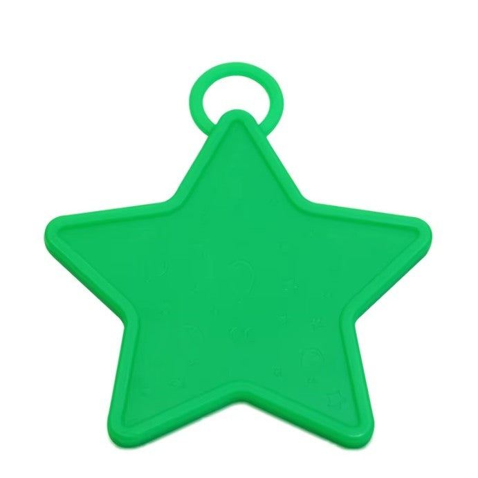 Set 4 Greutati pentru Baloanele cu Heliu, Flippy, 60 grame, 15 grame fiecare, Plastic, Forma Stelute, Multicolor