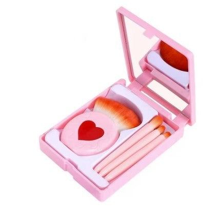 Set 4 Mini Pensule Machiaj Cu Oglinda | SweetBrush - vivimall.ro