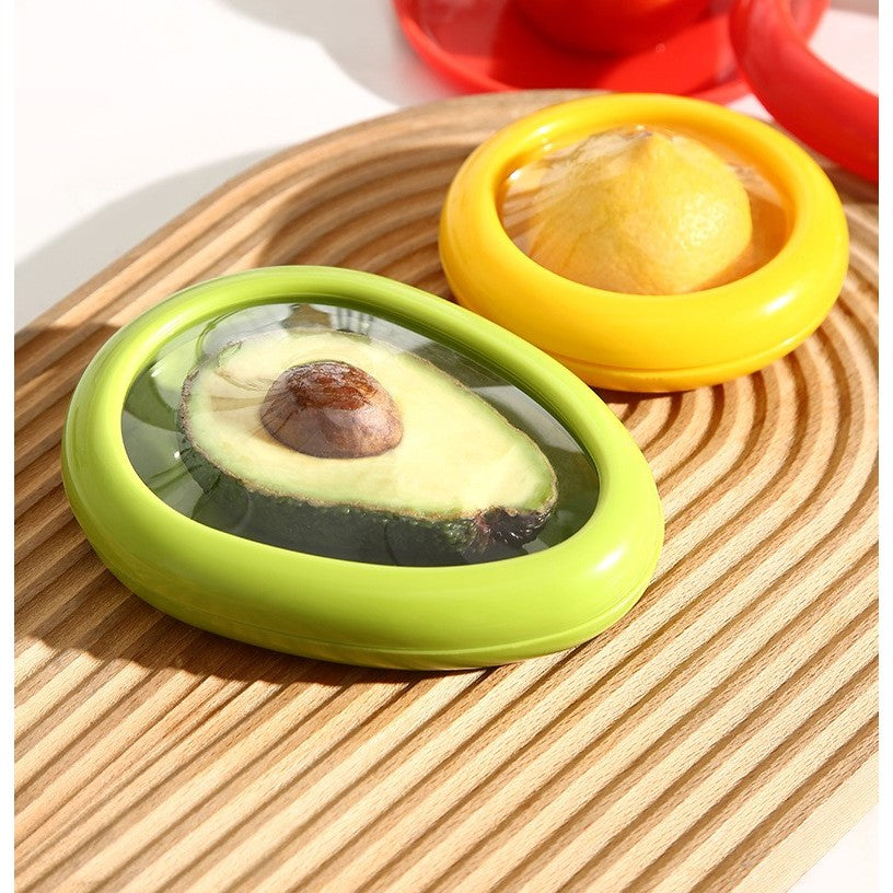 Set 4 Recipiente pentru Pastrarea Proaspata a Legumelor, Vivimall, Cutii Portabile Sigilate Anti-oxidare, 4 Forme Diferite pentru Legume sau Fructe, Culori diferite - vivimall.ro