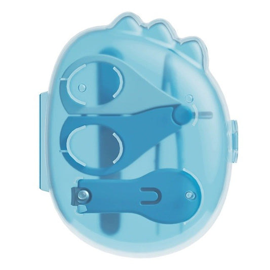 Set 4In1 De Ingrijire Unghii Pentru Bebelusi, Cutie De Depozitare Dinozaur, 0-6 Ani, Albastru - vivimall.ro