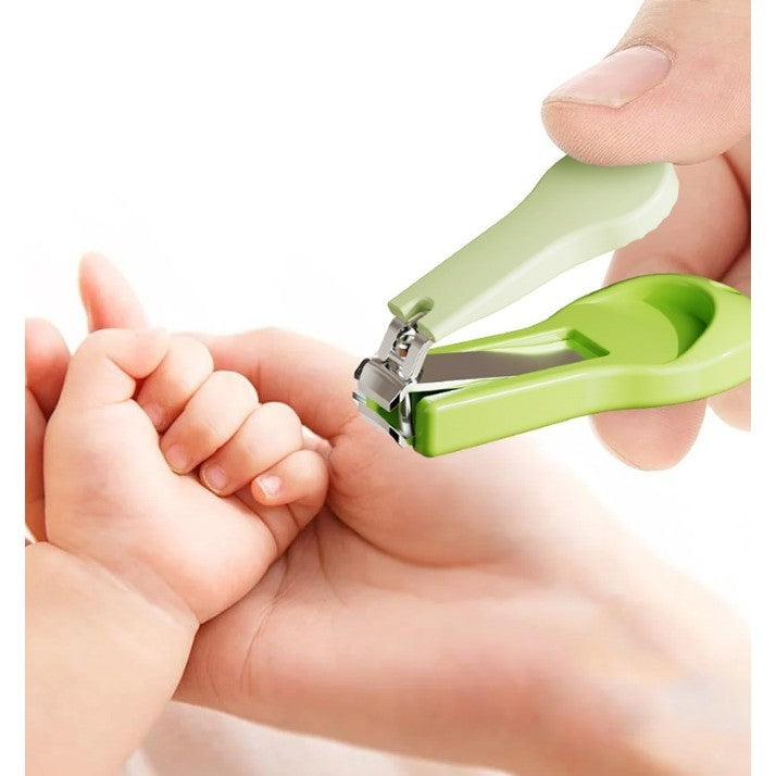 Set 4in1 de Ingrijire Unghii pentru Bebelusi, Vivimall, Cutie de Depozitare Tip Borcan, 0-6 Ani, 10 x 7 x 6 cm, Verde