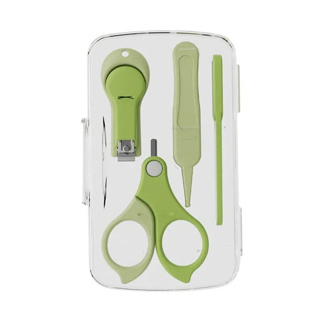 Set 4In1 De Ingrijire Unghii Pentru Bebelusi, Cutie De Depozitare A, 0-6 Ani, Verde