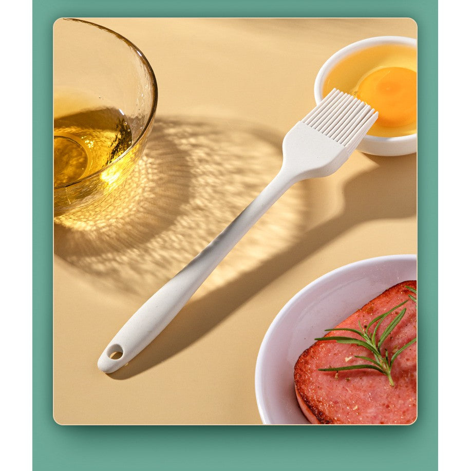 Set 5 Ustensile De Bucatarie, Din Silicon+Inox, Termorezistente, Antiaderente, 28 X 26 X 2 Cm, Alb Maro - vivimall.ro