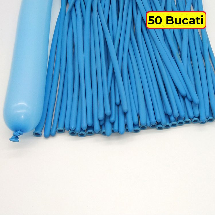 Set 50 baloane de modelaj Flippy 30 cm, aranjate în formă de evantai, vedere de sus