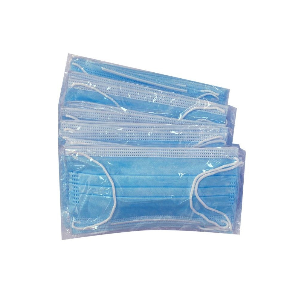 Set 50 bucati masti medicale de unica folosinta, 3 straturi si 3 pliuri, nesterile, tip IIR - vivimall.ro